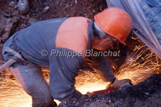 Chantier RATP Paris 17.JPG - Chantier de la RATP, construction du siège social entre 1993 et 1994, quai de la Rapée, Paris 12e